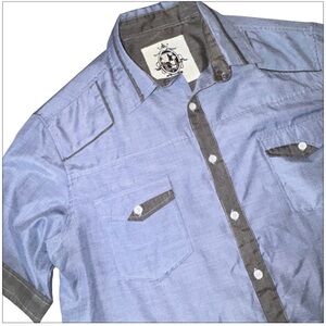 Rare Papi-Shampoo "The Latin Lover" Striped Trim Western Shirt - Size XL